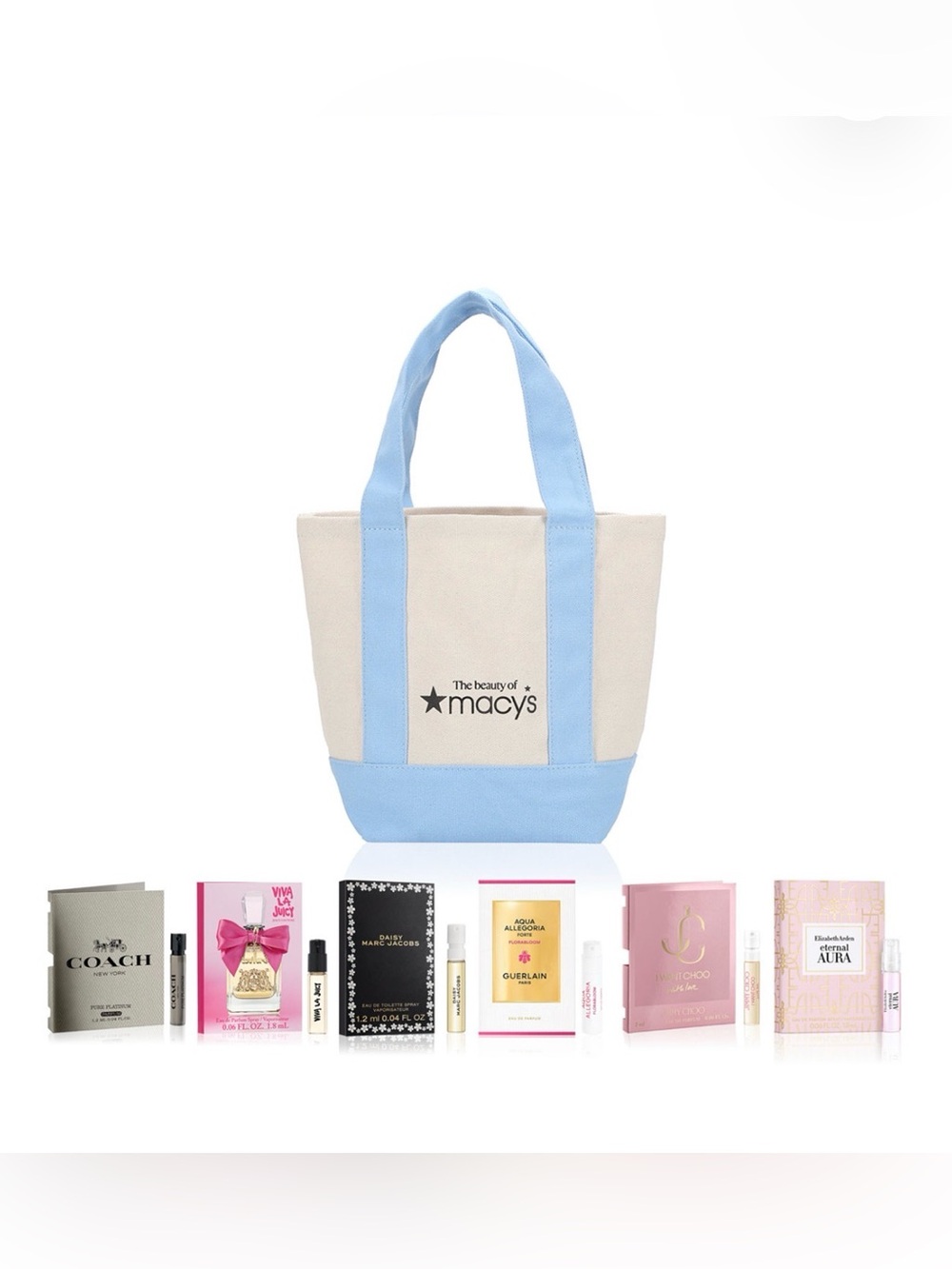 Brand name Canvas Tote Bag full of samples